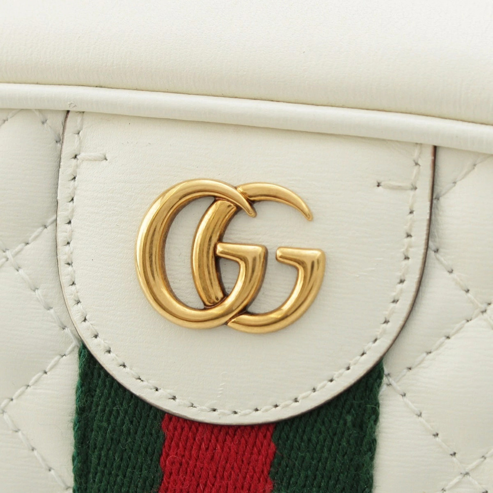Gucci GG Marmont Sherry Quilted Leather Shoulder Bag White - Picture 8 of 8